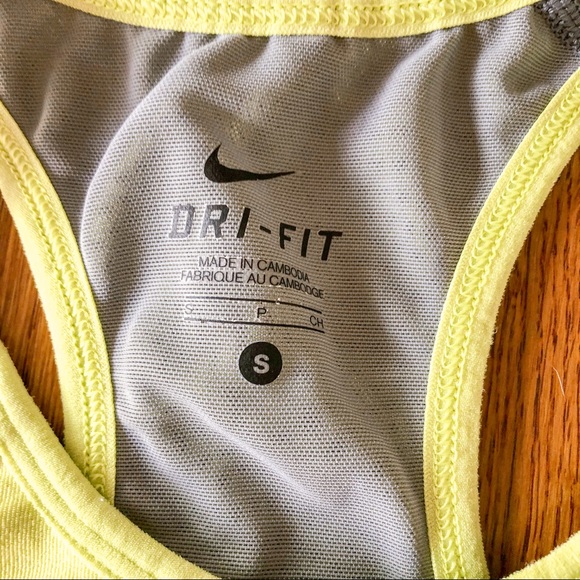 Nike Dri-Fit Tank size Small bright yellow - Picture 2 of 5